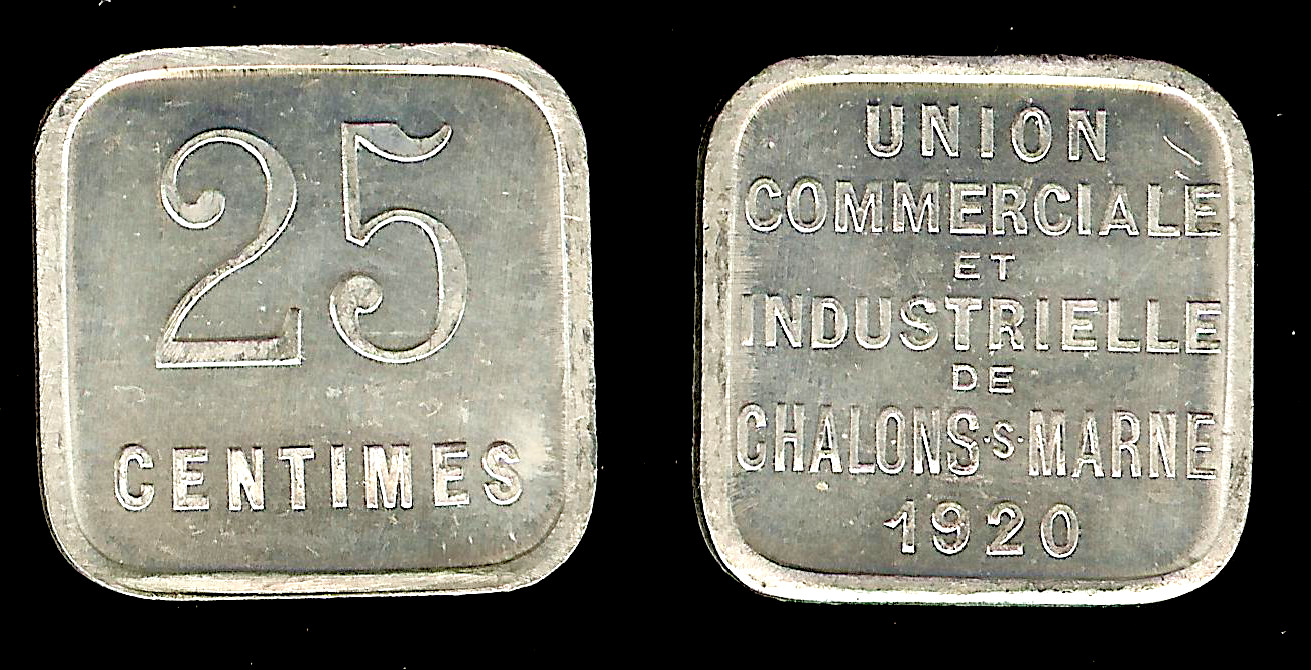 Chalons-sur-Marne (Marne) 25 centimes 1920 BU